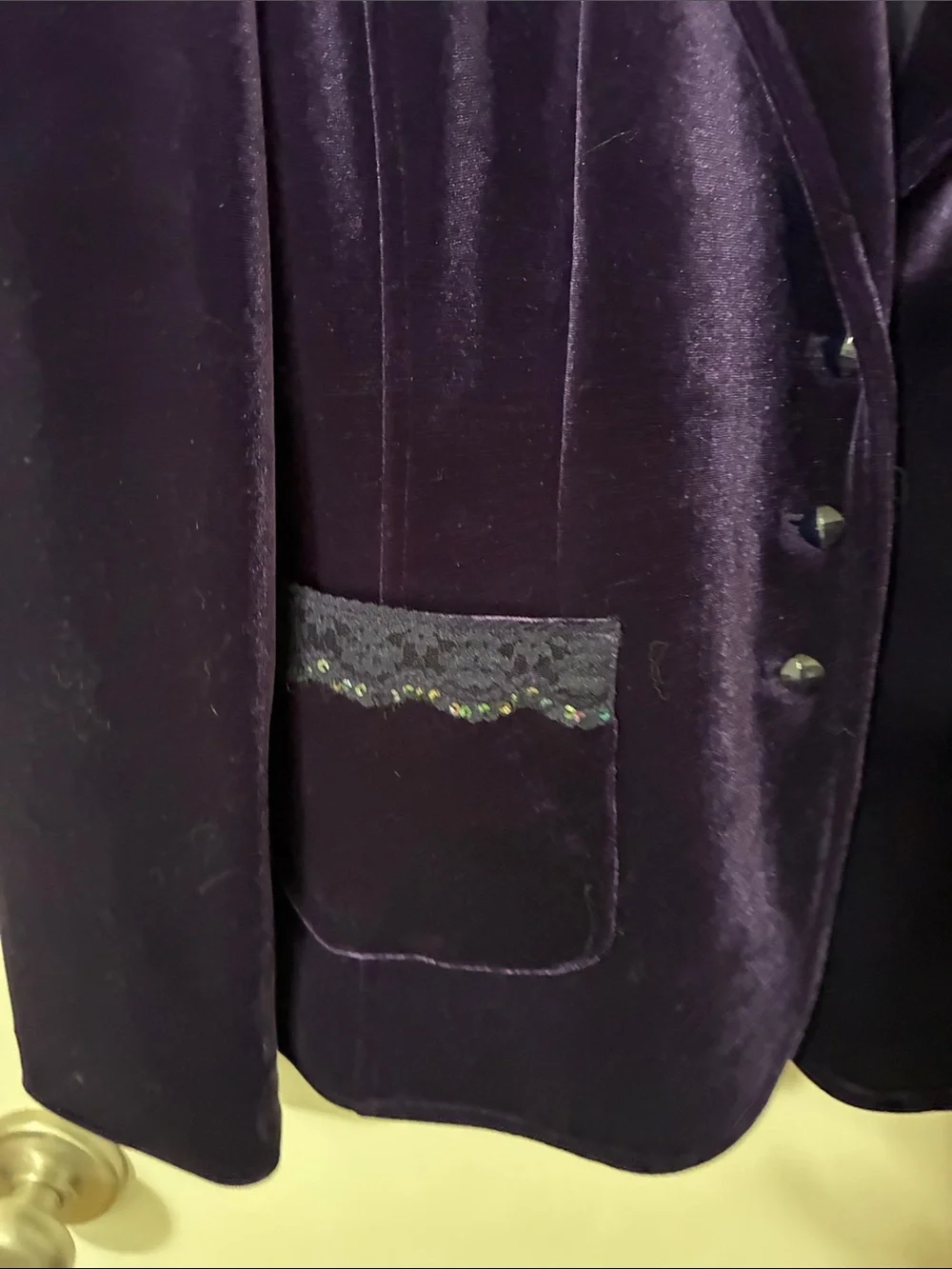 Women's Purple Velvet Blazer